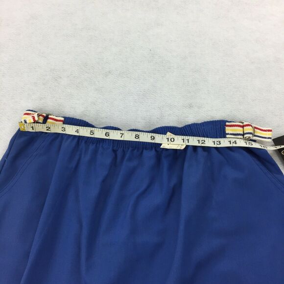 Vintage NWT 1970s Booth Bay Plus Skirt Size 34 Womens Solid Blue Rainbow Belts - Picture 8 of 9